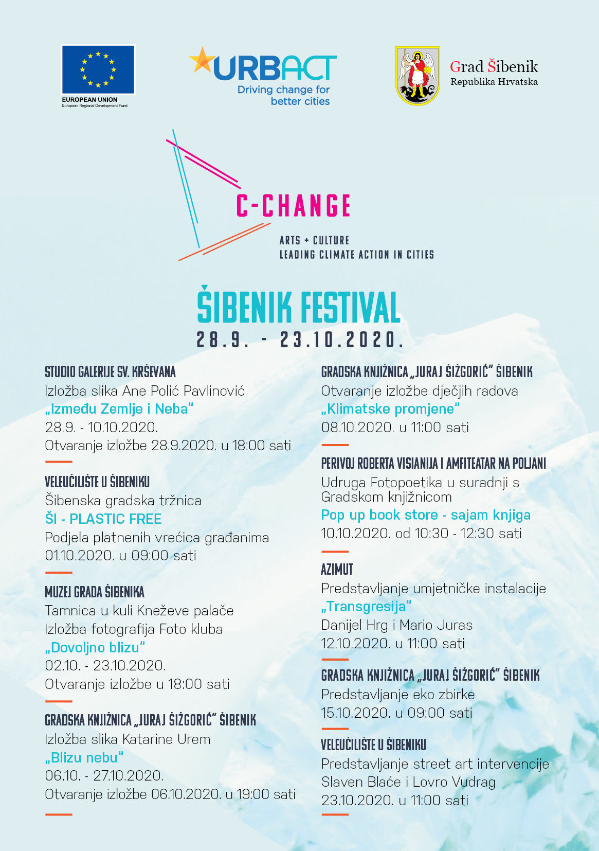 „C-Change festival“ tijekom listopada u Šibeniku